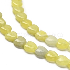 Natural Lemon Jade Beads Strands&nbsp;G-P575-C13-6mm