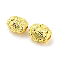 Brass Micro Pave Cubic Zirconia Beads&nbsp;KK-H452-25G