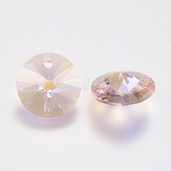 Faceted Glass Rhinestone Charms&nbsp;X-RGLA-F049-8mm-223PS