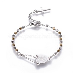 304 Stainless Steel Charm Bracelets&nbsp;BJEW-P258-17GP