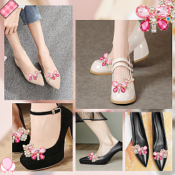 2Pcs Alloy Rhinestone Detachable Shoe Buckle Clips&nbsp;FIND-AR0004-59
