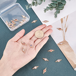 24Pcs 4 Style Brass Micro Pave Cubic Zirconia Links Connectors&nbsp;KK-PH0002-38
