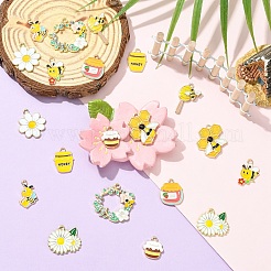 20Pcs 10 Styles Alloy Enamel Pendants&nbsp;ENAM-YW0008-98