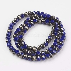 Electroplate Opaque Glass Beads Strands&nbsp;EGLA-A034-P3mm-P02