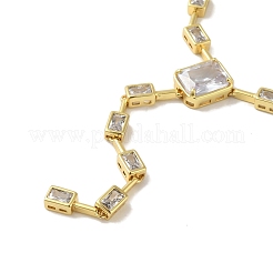 Rack Plating Brass Micro Pave Cubic Zirconia Necklaces&nbsp;NJEW-P308-01G-03