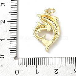 Brass Micro Pave Clear Cubic Zirconia Pendants&nbsp;KK-H255-12G-02