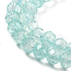 Transparent Crackle Glass Beads Strands&nbsp;CCG-L050-01B-07