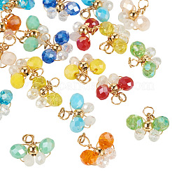 20Pcs 10Colors Glass Beaded Pendants&nbsp;FIND-TA0009-21