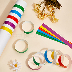 250Pcs 5 Colors Paper Disposable Wristbands&nbsp;BJEW-GF0001-41