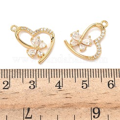 Brass Micro Pave Cubic Zirconia Pendants&nbsp;KK-A281-07G