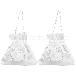 2Pcs Bridal Wedding Small Purse Silk Pouches&nbsp;ABAG-CP0001-21