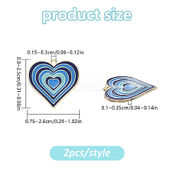30Pcs 15 Styles Alloy Enamel Pendants&nbsp;ENAM-YW0004-18