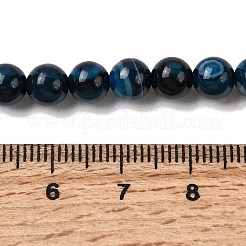 Natural Banded Agate Beads Strands&nbsp;G-I392-A01-6mm-02