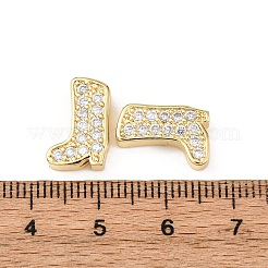 Brass Micro Pave Cubic Zirconia Beads&nbsp;KK-K408-11G