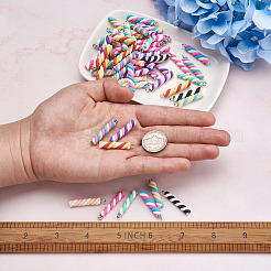90Pcs 9 Colors Handmade Polymer Clay Pendants&nbsp;CLAY-CD0001-08
