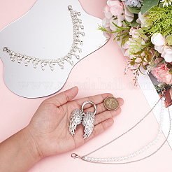 3Pcs Iron & Alloy Rhinestones Boot Strap Chains and Alloy Shoes Charms&nbsp;HJEW-DR00258