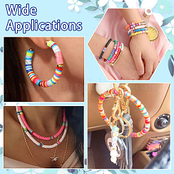 8 Strands 8 Colors Handmade Polymer Clay Beads&nbsp;CLAY-CJ0001-93