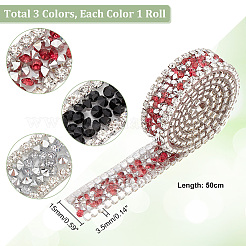 3Pcs 3 Colors  Hotfix Rhinestone Trimming&nbsp;DIY-PH0021-27