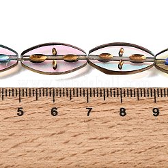Electroplated Transparent Glass Beads Strands&nbsp;GL-CBA98F0-08B