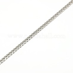 Tarnish Resistant 304 Stainless Steel Curb Chain/Twisted Chain Necklace Making&nbsp;STAS-A028-N109P