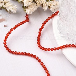 Natural Carnelian Beads Strands&nbsp;G-C076-4mm-2A