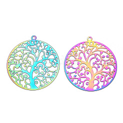 201 Stainless Steel Filigree Big Pendants&nbsp;LS-STAS-TAC0018-07