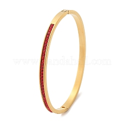 304 Stainless Steel Rhinestone Bangles for Women&nbsp;BJEW-Z092-06G