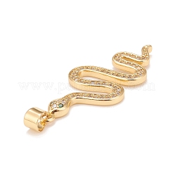 Brass Micro Pave Cubic Zirconia Pendants&nbsp;KK-A161-10G