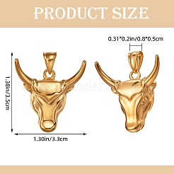 5Pcs 304 Stainless Steel Pendants&nbsp;STAS-SZ0003-27