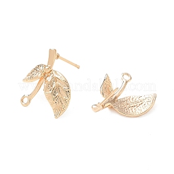 Brass Stud Earring Findings&nbsp;KK-CBA3EDE-02G