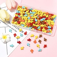 250Pcs Crackle Opaque Acrylic Beads&nbsp;OACR-FS0002-22