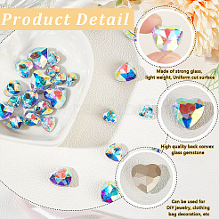 30Pcs 3 Styles Glass Rhinestone Cabochons&nbsp;RGLA-BBC0001-05