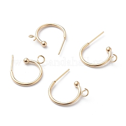 304 Stainless Steel Half Hoop Earrings&nbsp;X-STAS-Z028-B01-G