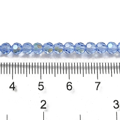 Electroplate Transparent Glass Beads Strands&nbsp;EGLA-A035-T4mm-L14