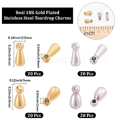80Pcs 4 Colors 201 Stainless Steel Charms&nbsp;STAS-BBC0010-81