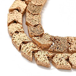 Electroplated Natural Lava Rock Beads Strands&nbsp;G-I360-X02-02