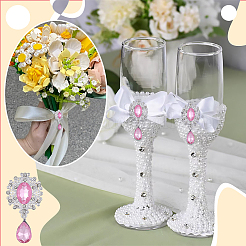 16Pcs Alloy Rhinestone Cabochons&nbsp;ALRI-FG0001-05D