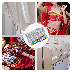 Polyester Tassel Lace Ribbon&nbsp;OCOR-WH0079-75C