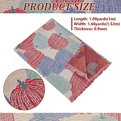 Pumpkin Pattern Polycotton Fabrics&nbsp;DIY-WH0128-91