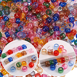 550Pcs 11 Colors Transparent Acrylic European Beads&nbsp;OACR-SP0002-22
