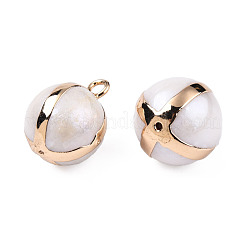 Electroplate Natural Baroque Pearl Keshi Pearl Pendants&nbsp;PEAR-N021-12
