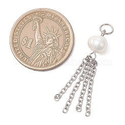 Natural Cultured Freshwater Pearl Pendants&nbsp;PALLOY-JF05010-02