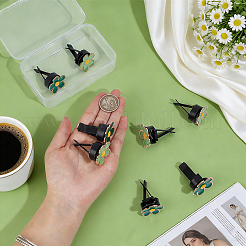 8Pcs 4 Styles Alloy Enamel Flower Car Air Vent Clips&nbsp;HJEW-BC00116