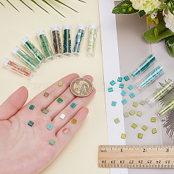 240Pcs 12 Colors 2-Hole Baking Paint Glass Seed Beads&nbsp;SEED-ME0001-10B