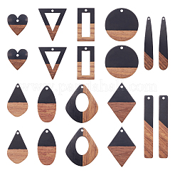 Resin & Walnut Wood Pendants&nbsp;RESI-TA0001-12