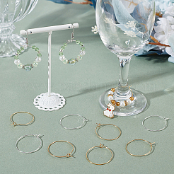 100Pcs 2 Colors 316 Surgical Stainless Steel Wine Glass Charms Rings&nbsp;STAS-BBC0005-95B