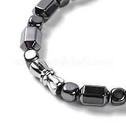 Faceted Column & Cube Synthetic Non-magnetic Hematite Beaded Necklaces&nbsp;NJEW-Q341-06
