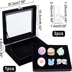 Wooden Presentation Boxes for Badge Storage and Display&nbsp;CON-WH0086-13