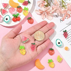 30Pcs 10 Styles Fruit Opaque Resin Decoden Cabochons&nbsp;RESI-YW0002-01