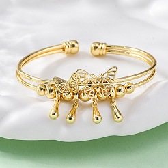 Brass Cuff Bangles&nbsp;BJEW-U025-06G